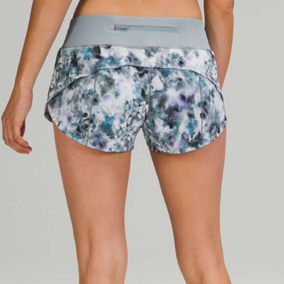 Lululemon Speed Up Low-Rise Short 2.5" Kaleidofloral Multi / Blue Cast - Picture 6 of 6